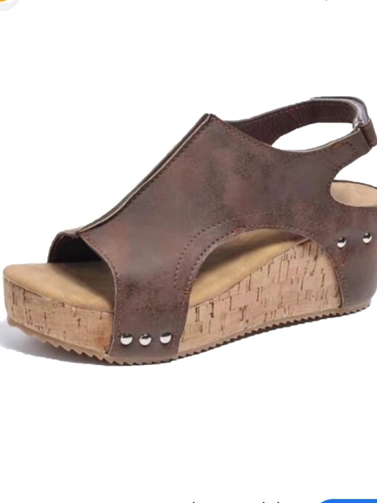BBPM Shoes - BBPM Platform Cork Wedge Beach Sandals, Size 7.5, NWOT